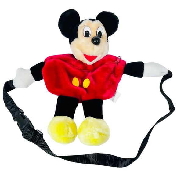 Vintage Mickey Mouse Plush Backpack Disney Park Disneyland 1990s Great Condition
